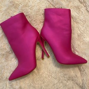 Boohoo Pink High Heels Boots